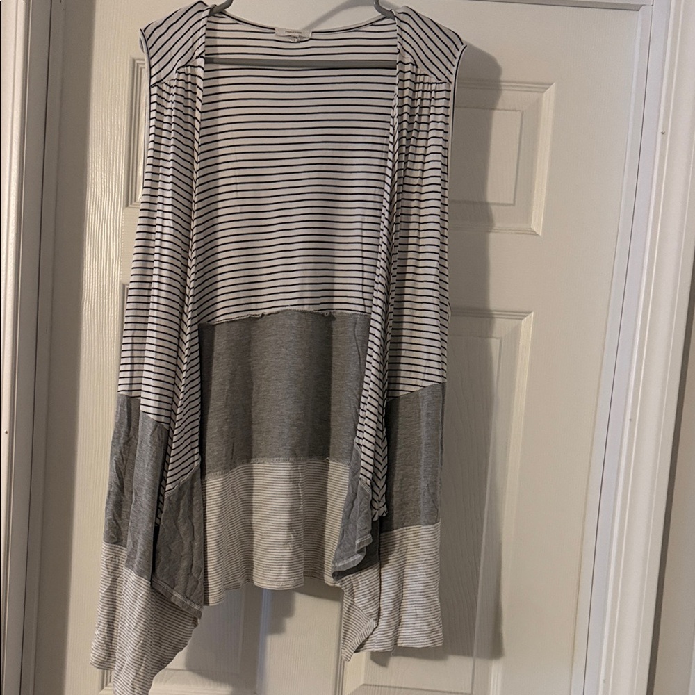 Maurices Navy and White Striped Top